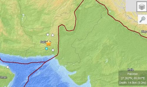 巴基斯坦强震震中再发6.8级地震源深14.8公里